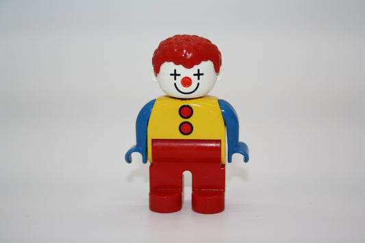 Duplo - Zirkus Clown alt - rote Hose/gelbes Oberteil mit blauen Ärmeln - Mann - Figur