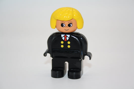 Duplo - Lokführerin alt - schwarze Hose/schwarzes Hemd - Frau - Figur