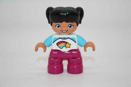 Duplo - Mädchen - magenta Hose/Regenbogen auf Oberteil - Figur