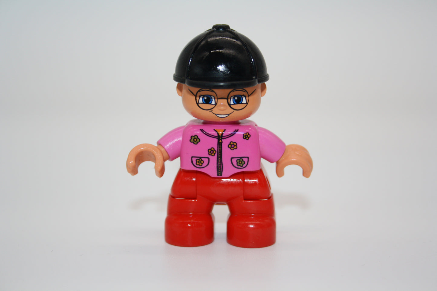 Duplo - Mädchen - Reiterin - rote Hose/pinker Pulli - Figur