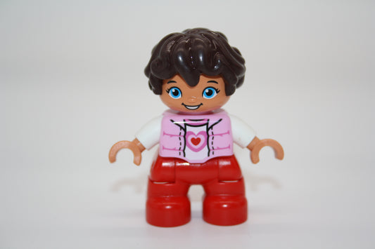 Duplo - Mädchen - rote Hose/pinke Weste - Figur