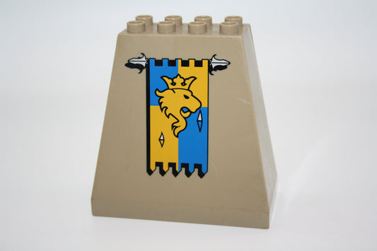 Duplo - Retro/Vintage Burgwand Löwenritter - beige - große Teile