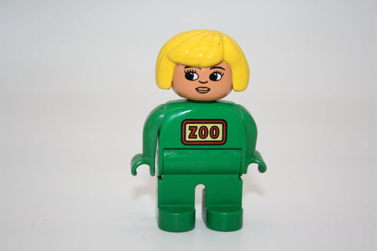 Duplo -Zoowärterin alt - grüne Hose/grünes Oberteil - Frau - Figur