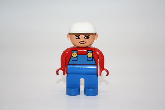 Duplo - Bauarbeiter alt - blaue Latzhose/rotes Oberteil - Mann - Figur