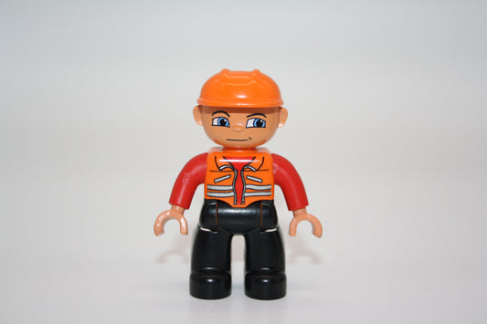 Duplo - Bauarbeiter - rote Ärmel  - Mann - Figur