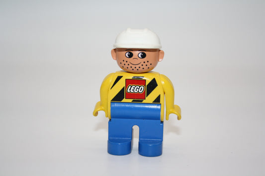 Duplo - Bauarbeiter alt - blaue Hose/schwarz gelbes Oberteil - Mann - Figur