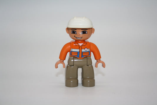 Duplo - Bauarbeiter - beige Hose/orangene Weste  - Mann - Figur