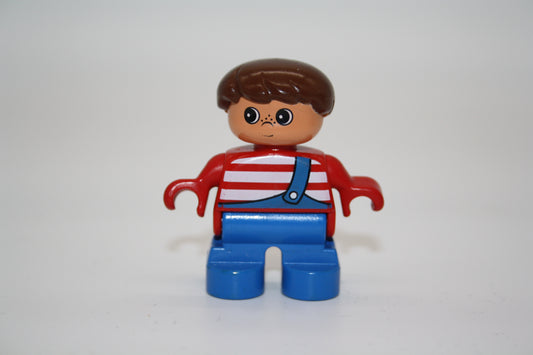 Duplo - Junge - blaue Latzhose/rot weißes gestreiftes Oberteil - Figur