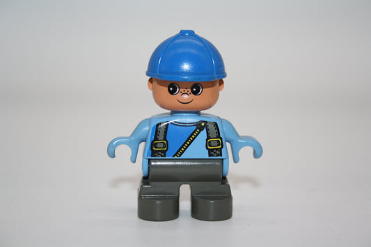 Duplo - Junge - graue Hose/blaues Oberteil  - Reiter - Figur