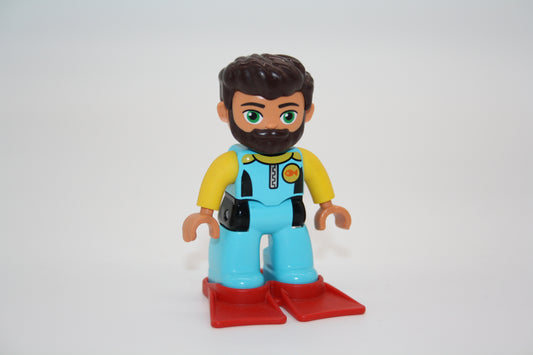 Duplo - Mann - Taucher m. Flosse - Figur