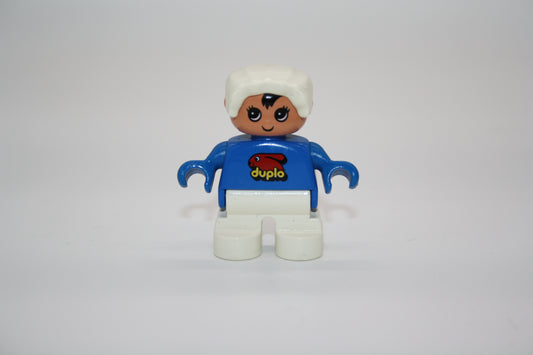 Duplo - Baby - weiße Hose/blaues Oberteil m. Duplo Hase - Figur
