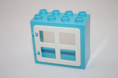 Duplo - Fenster komplett mit Einsatz (2x4 Noppen) - versch. Farben - Fenster