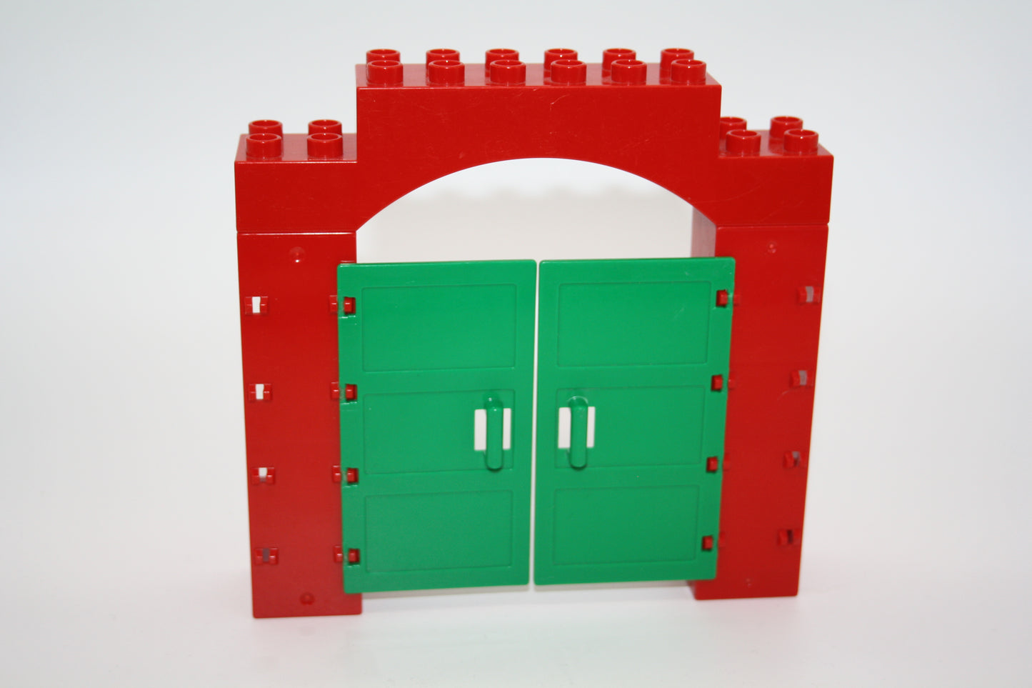 Duplo - Tor/Garagentor - rot-grün - Bauelement - Zusammengebaut