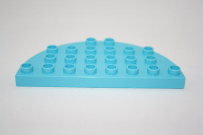 Duplo - 1/2 runde Platte 4x8 Noppen  - versch. Farben - Bauplatten - Grundplatten