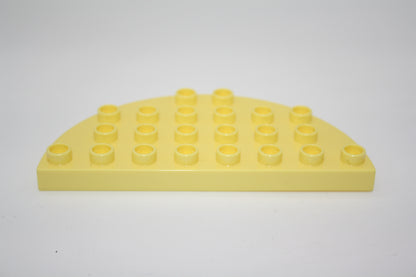 Duplo - 1/2 runde Platte 4x8 Noppen  - versch. Farben - Bauplatten - Grundplatten