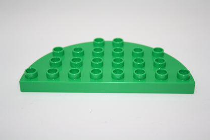 Duplo - 1/2 runde Platte 4x8 Noppen  - versch. Farben - Bauplatten - Grundplatten
