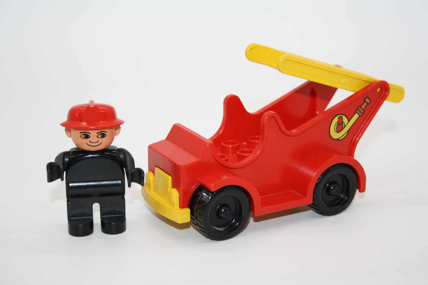 Duplo - Feuerwehrmann mit Retro Leiterwagen