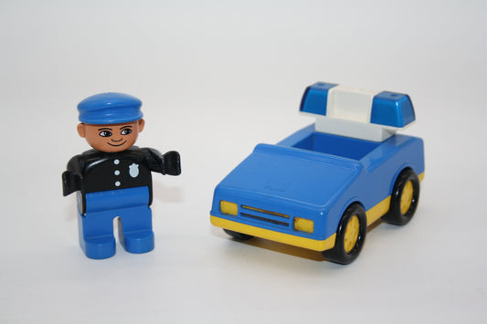 Duplo - Polizist mit Retro Streifenwagen