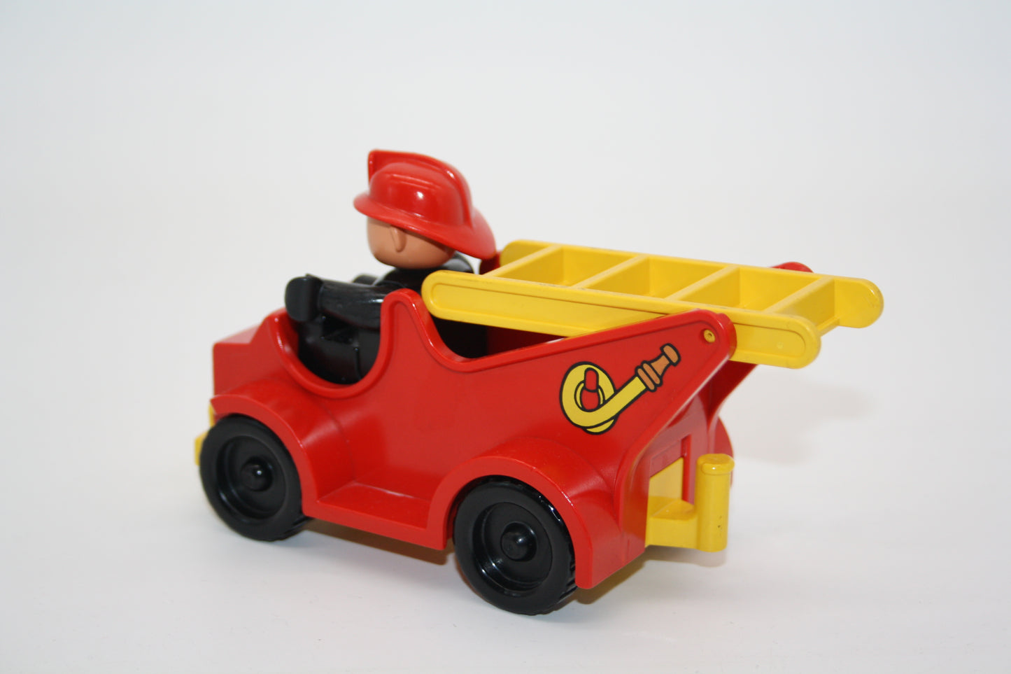 Duplo - Feuerwehrmann mit Retro Leiterwagen