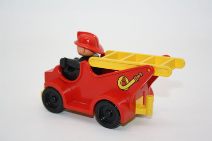 Duplo - Feuerwehrmann mit Retro Leiterwagen