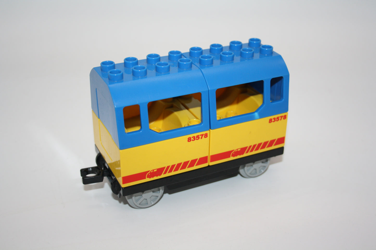 Duplo - Personenwagen - blau/gelb - Eisenbahn - Wagon/Waggon