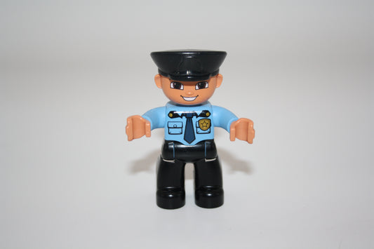 Duplo - Polizist - schwarze Mütze/schwarze Hose - Polizei - Figur