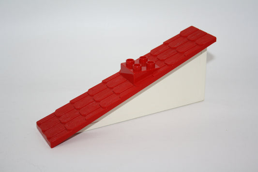 Duplo - Retro/Vintage Puppenhaus Dach/Schrägdach - weiß - große Teile