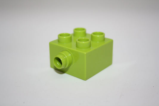 Duplo - Stein m. Halterung für alte Hängebrücke (neues System) - limettengrün - Motivstein