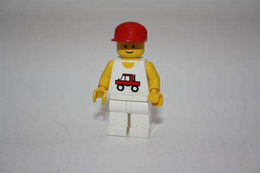 LEGO® System - Mann mit Auto auf Oberteil - weiße Kleidung - Minifigur - aus 6399 Monorail Airport Schuttle