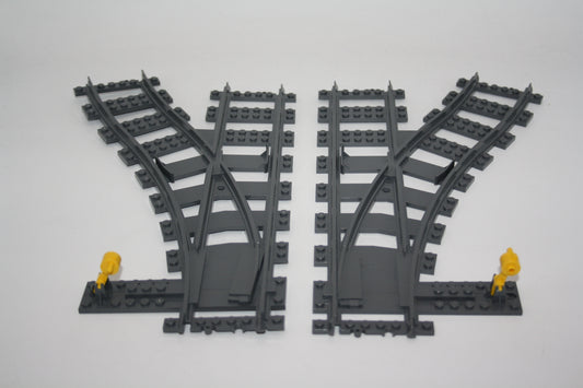 LEGO® - Weichen mit Stellstein - versch. Seiten - Schienen - Eisenbahn