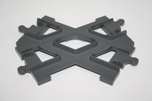 Duplo - X-Schiene/Kreuzung  - neugrau/hellgrau - Schienen - Eisenbahn