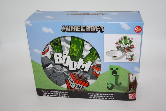 Mojang Studios - 3Tlg. Minecraft Frühstücksgeschirr - No: 3421 - neu/ungeöffnet