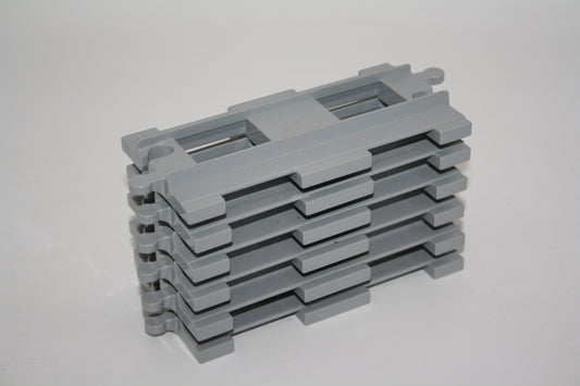 Duplo - 6x Gerade Gleise - Sparpaket - weißgrau - Schienen - Eisenbahn