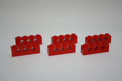 LEGO® Technik - 1x4 Brick/Stein/Lochbalken mit Loch - rot - 3701 - 6-13x Sparpaket