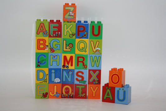 Duplo - 29 Buchstaben Motivsteine - komplettes Alphabet - Sparpakete
