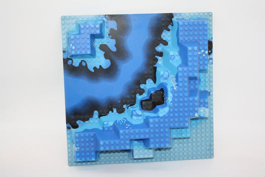 LEGO® - 32x32 3D Platte Canyon mit Unterwassermuster - blau - 6024px1 - aus 6195-1 - Platten - Base Plate