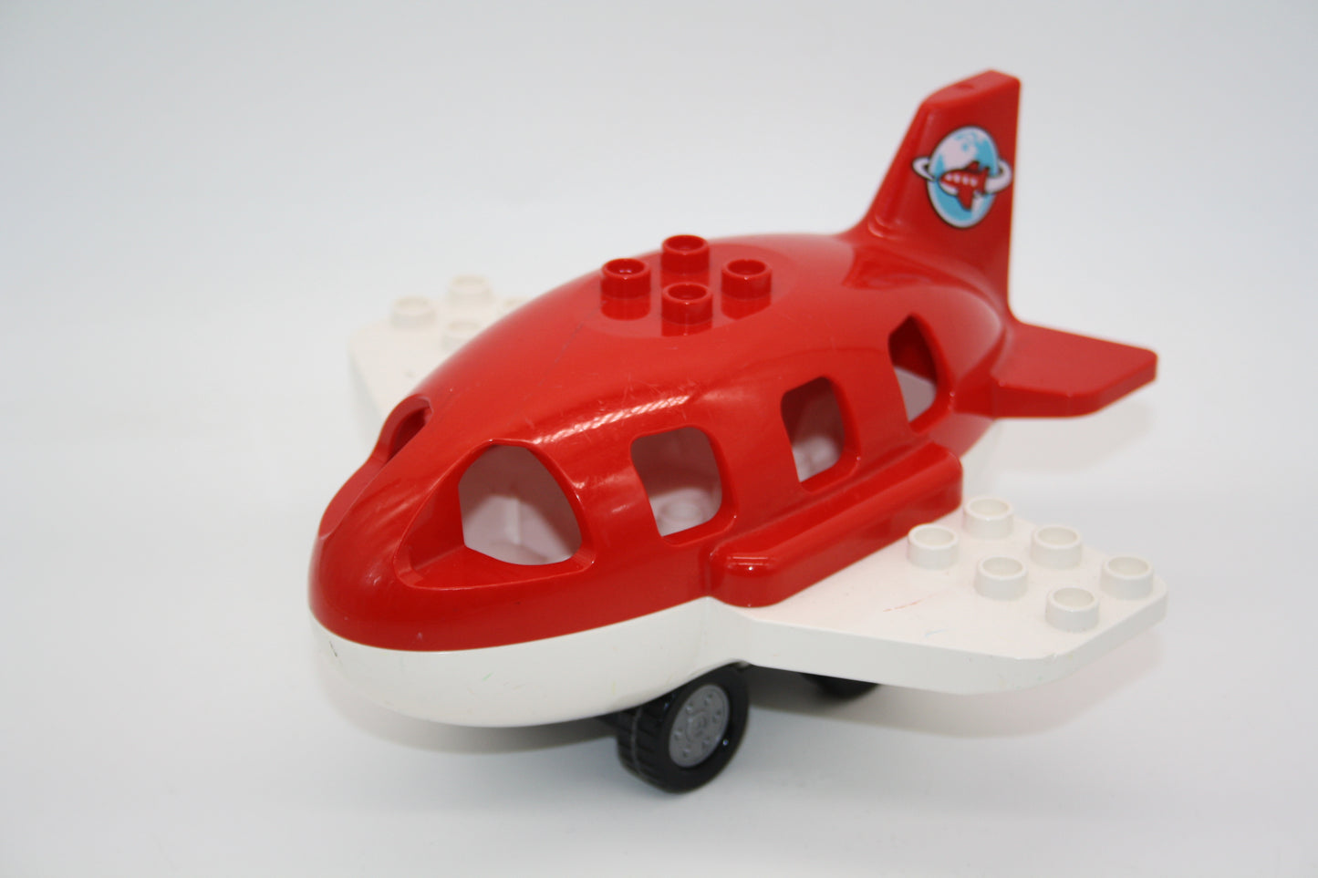 Duplo - Passagierflugzeug - rot/weiß - Flieger/Flugzeug