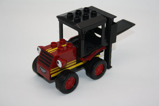 Duplo - Lifti aus Bob der Baumeister  - dunkelrot - Gabelstapler/Stapler - Fahrzeuge