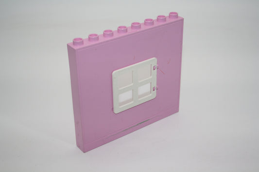 Duplo - Hauswand mit Fenster - rosa - große Teile
