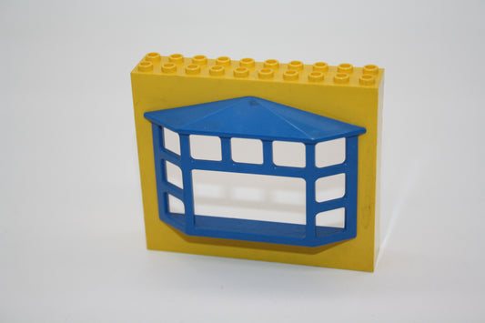 LEGO® Fabuland - Gebäudewand mit Eckerfenster - 4823c01 - gelb-blau