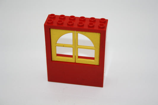 LEGO® - Fenster mit doppelscheiben (2x6x6) - 6236c02 - rot-gelb